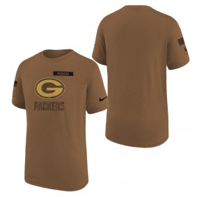 Youth Green Bay Packers Brown 2023 NFL Salute To Service Legend T-Shirt